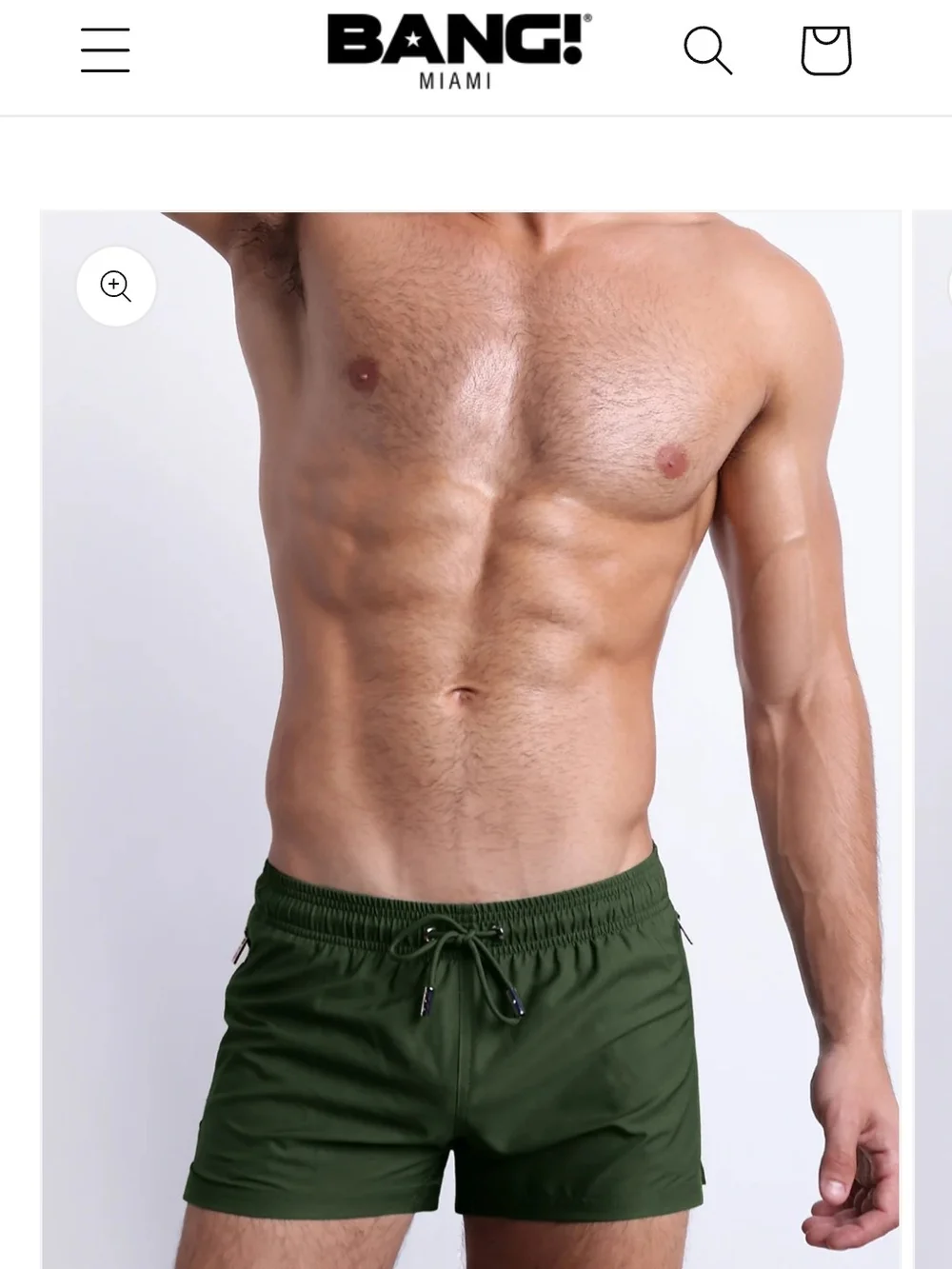 Bang Of Miami Alpha Green Mens Poolside Shorts. Size Medium